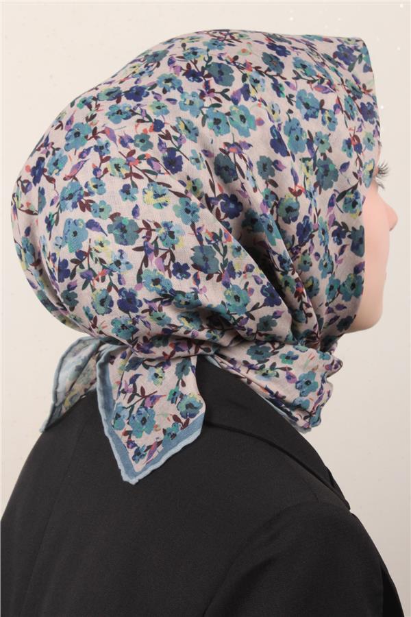 Locella Pamuklu Soft Eşarp 4161-18 Su Mavisi