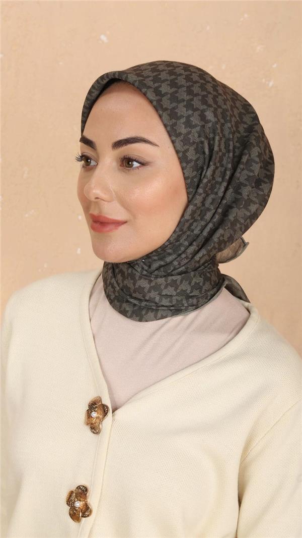 Locella Pamuklu Soft Eşarp 4520-3 Koyu Yeşil 