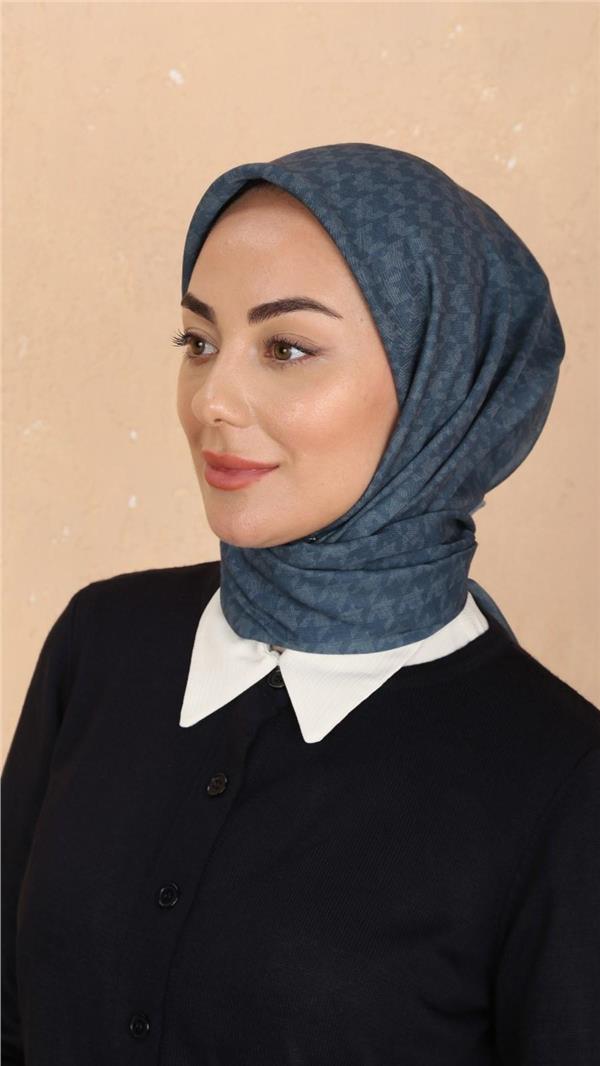Locella Pamuklu Soft Eşarp 4520-9 Deniz Mavi 