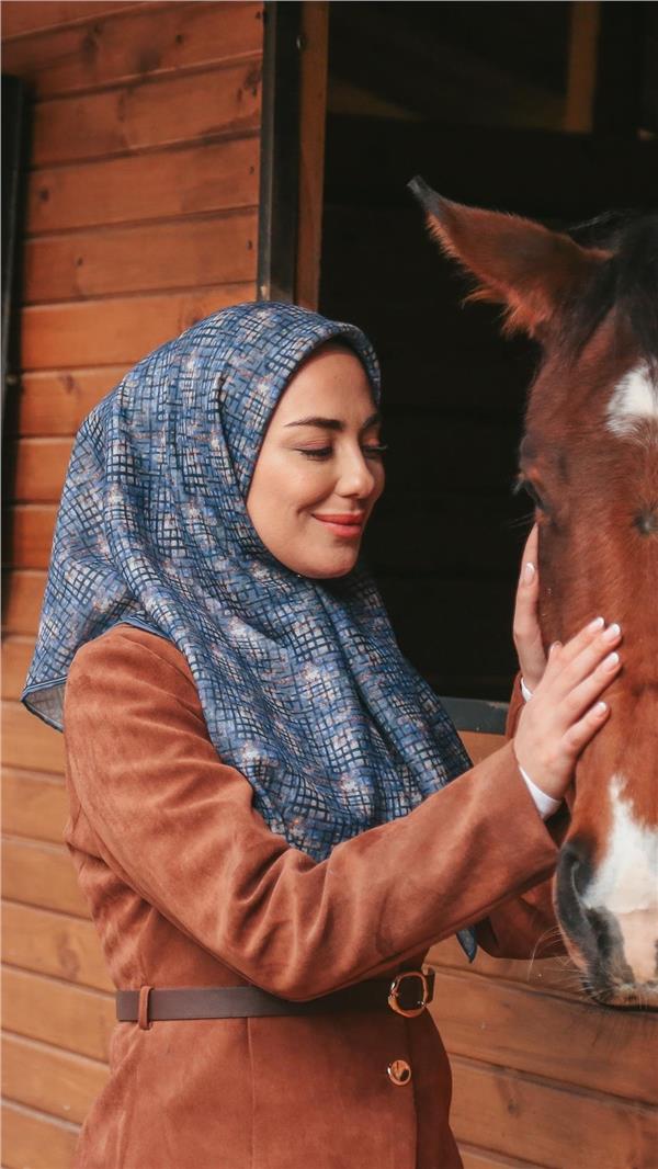 Locella Pamuklu Soft Eşarp 4521-6 Lacivert