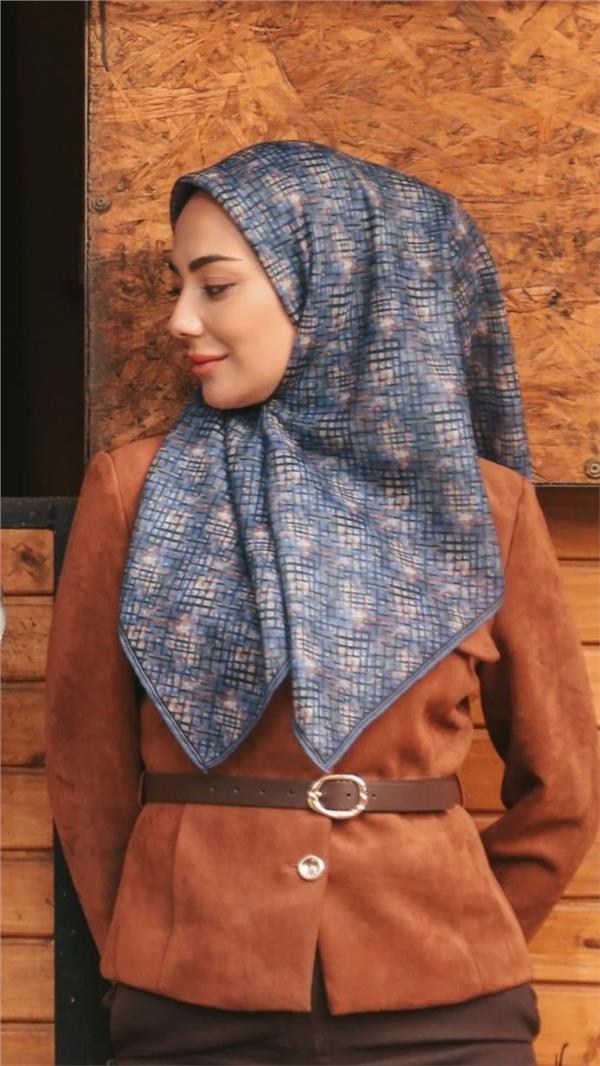 Locella Pamuklu Soft Eşarp 4521-6 Lacivert