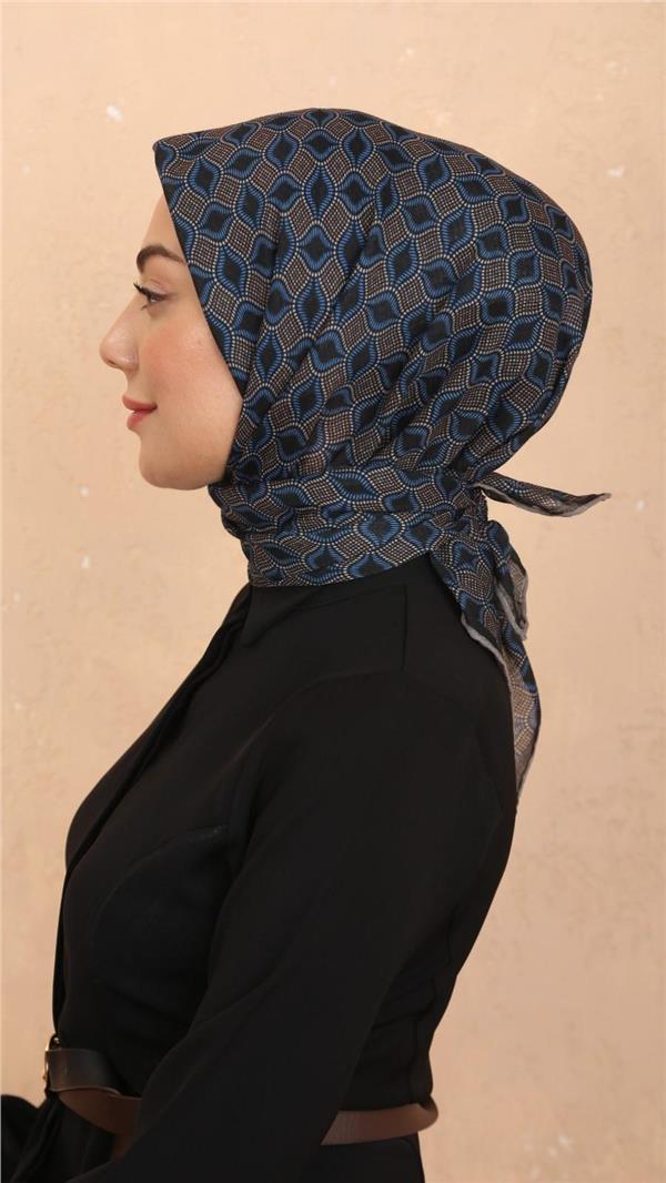 Locella Pamuklu Soft Eşarp 4522-14 Siyah-Saks