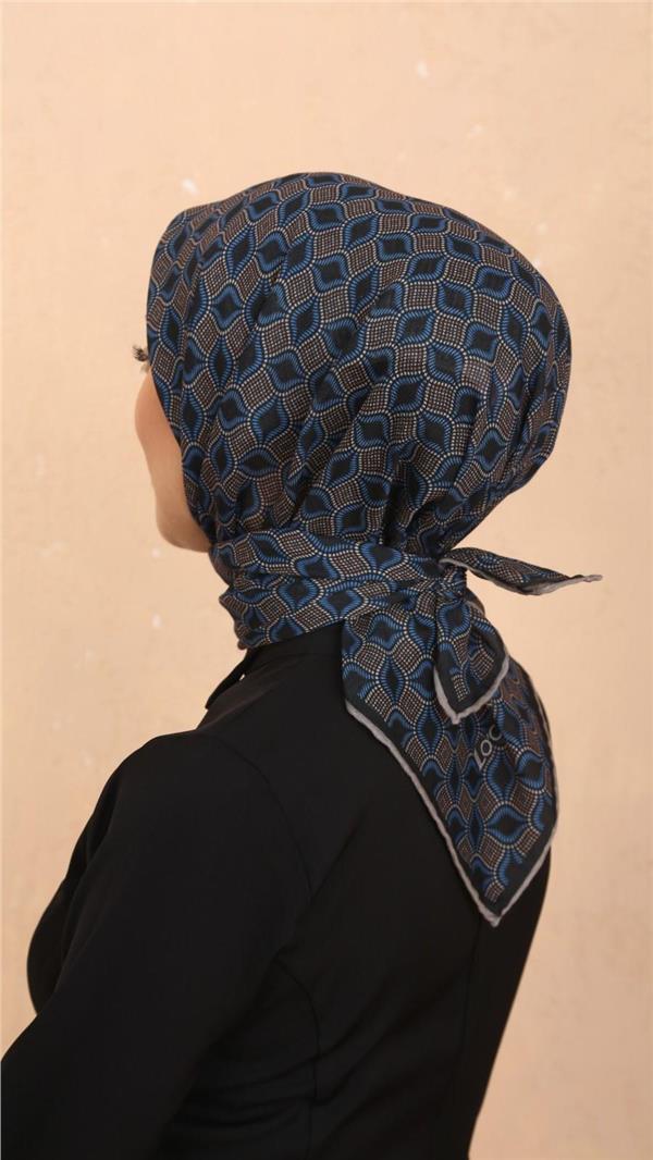 Locella Pamuklu Soft Eşarp 4522-14 Siyah-Saks