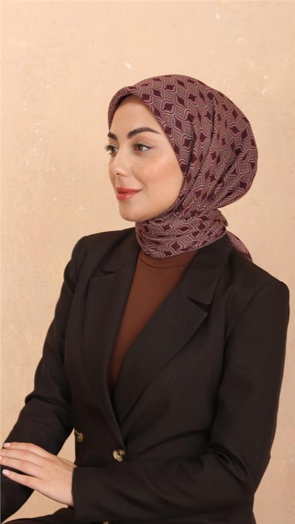 Locella Pamuklu Soft Eşarp 4522-3 Mürdüm