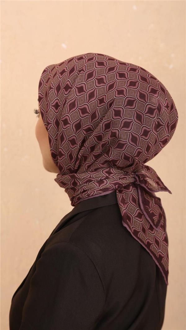 Locella Pamuklu Soft Eşarp 4522-3 Mürdüm