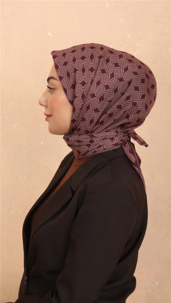 Locella Pamuklu Soft Eşarp 4522-3 Mürdüm