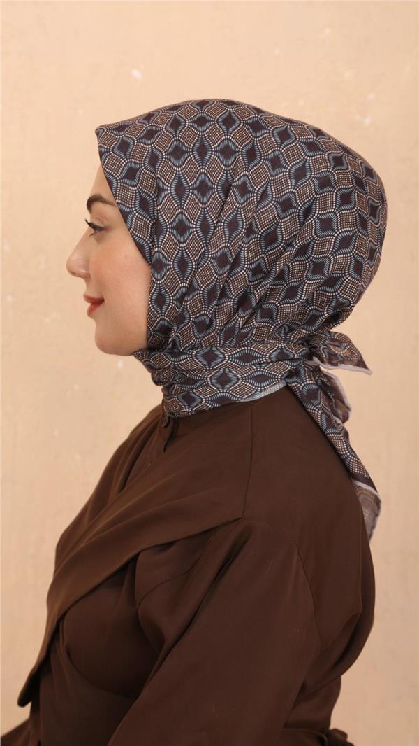 Locella Pamuklu Soft Eşarp 4522-4 Acı Kahve 