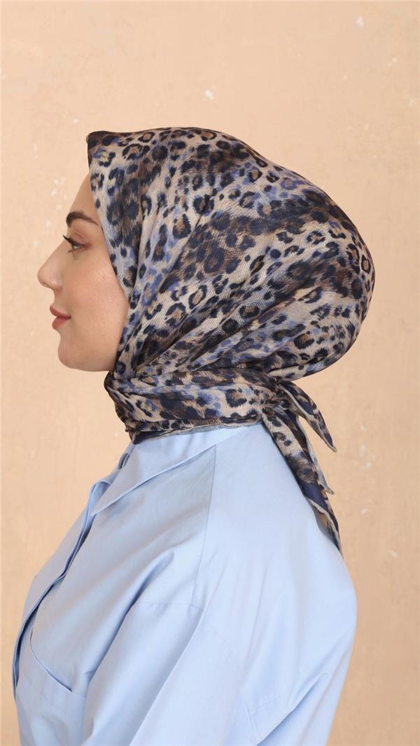 Locella Pamuklu Soft Eşarp 4523-4 Lacivert 