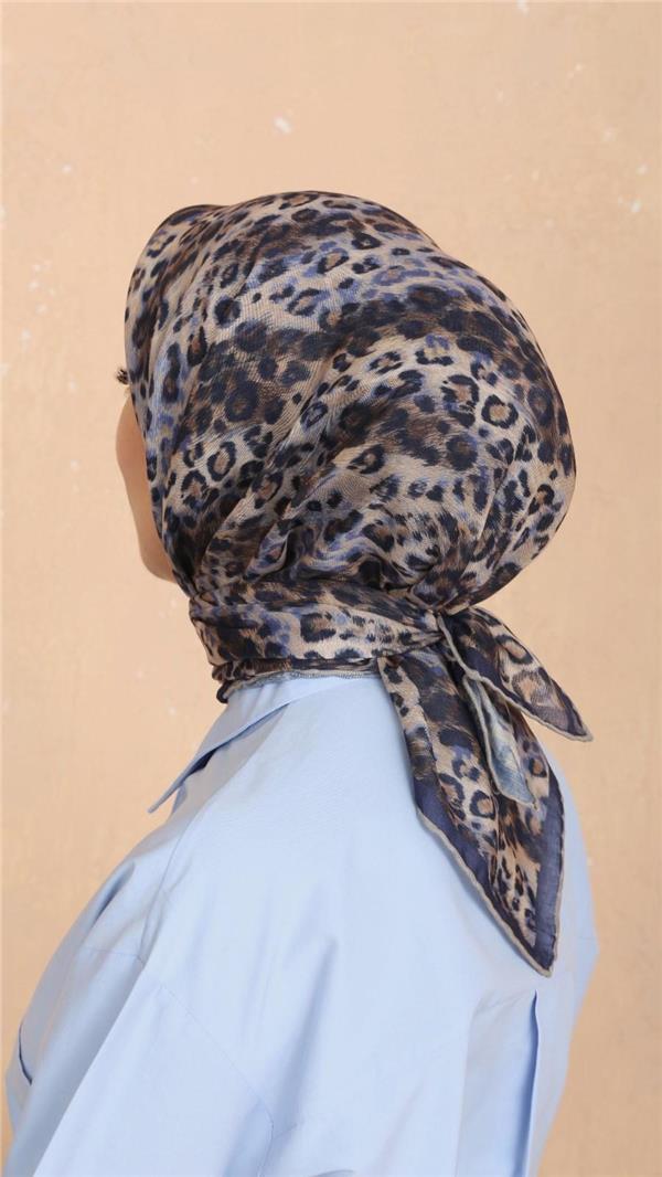 Locella Pamuklu Soft Eşarp 4523-4 Lacivert 