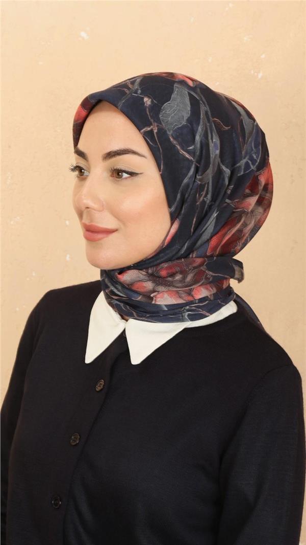 Locella Pamuklu Soft Eşarp 4524-5 Lacivert 