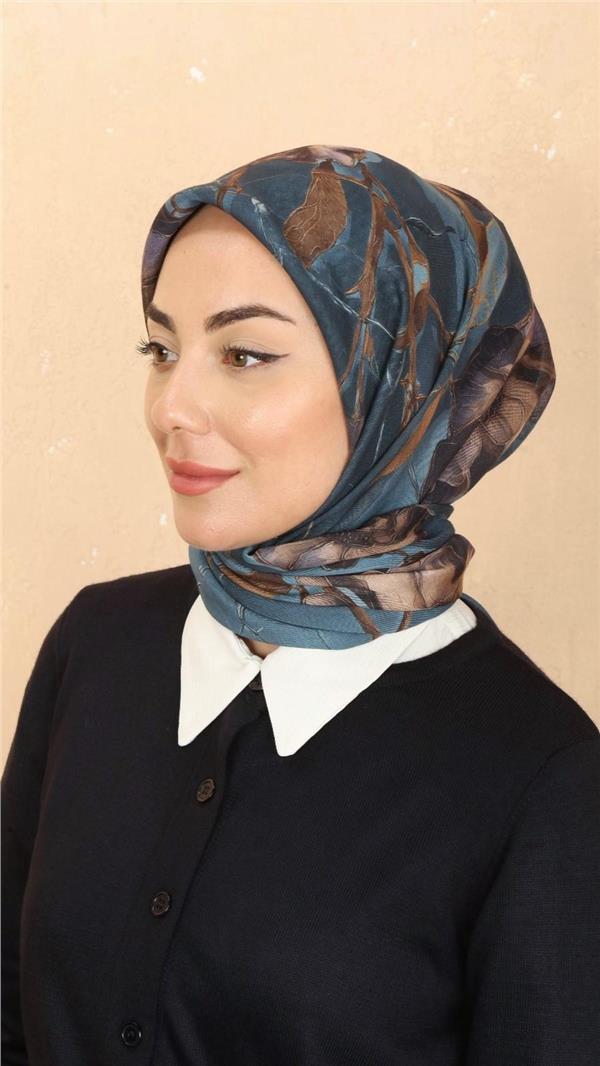 Locella Pamuklu Soft Eşarp 4524-6 Turkuaz 