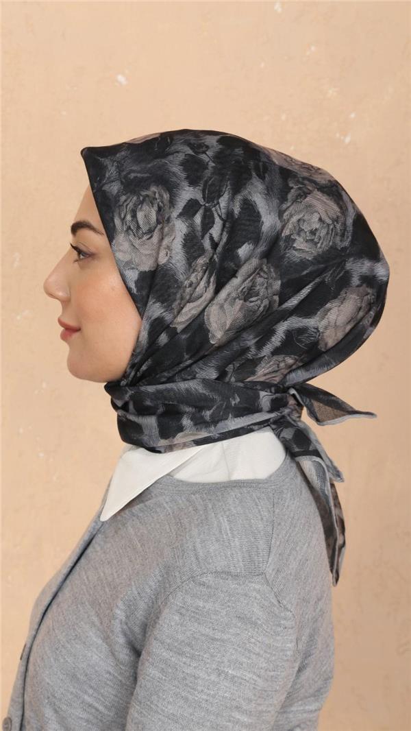 Locella Pamuklu Soft Eşarp 4527-1 Siyah 