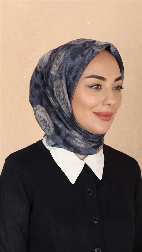 Locella Pamuklu Soft Eşarp 4527-10 Lacivert 