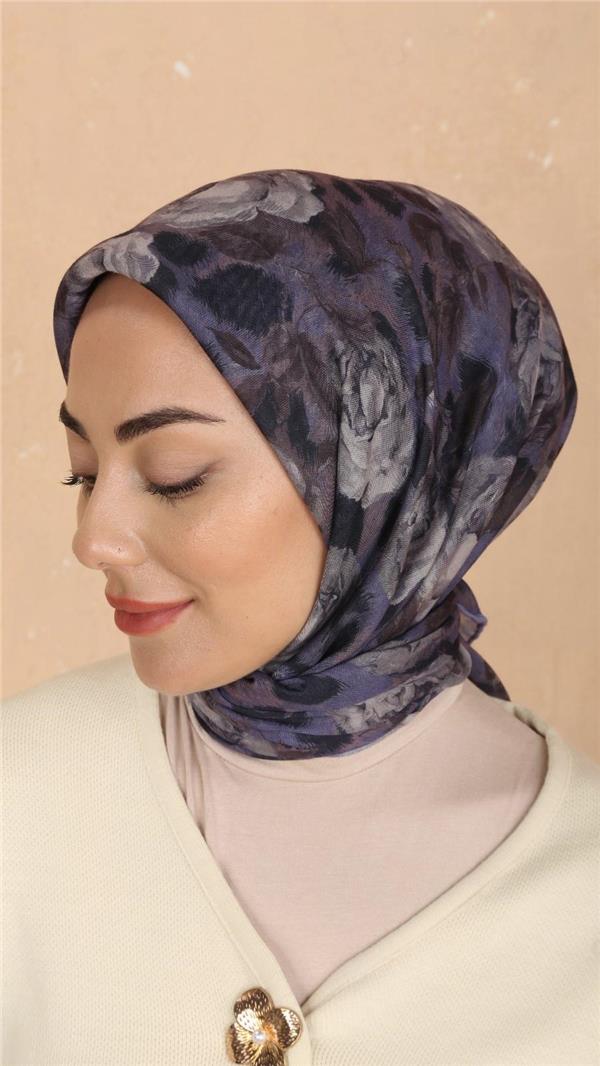 Locella Pamuklu Soft Eşarp 4527-4 Mor 