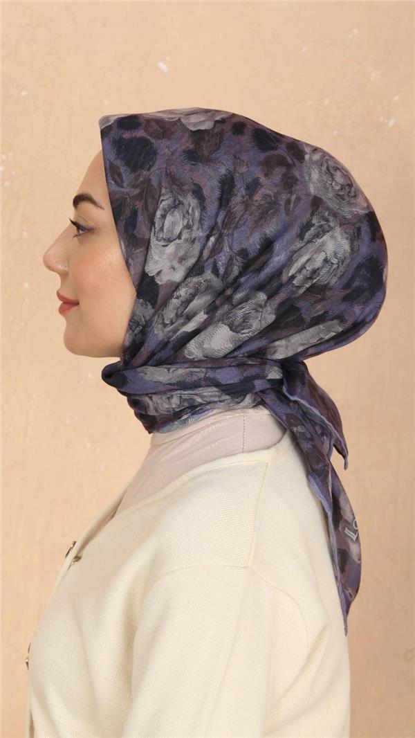Locella Pamuklu Soft Eşarp 4527-4 Mor 
