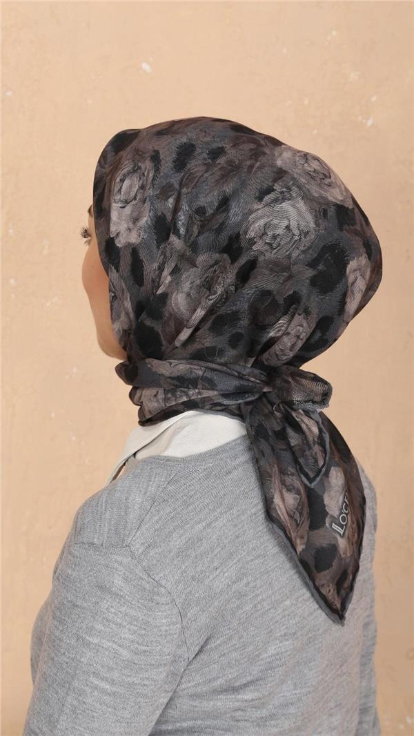Locella Pamuklu Soft Eşarp 4527-6 Koyu Gri 
