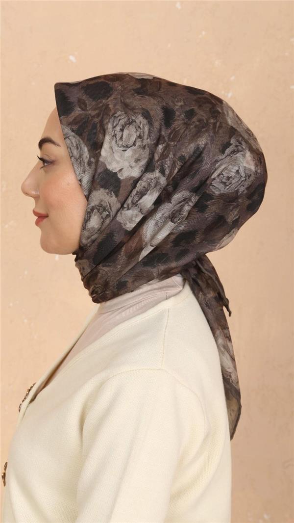 Locella Pamuklu Soft Eşarp 4527-7 Kahve 