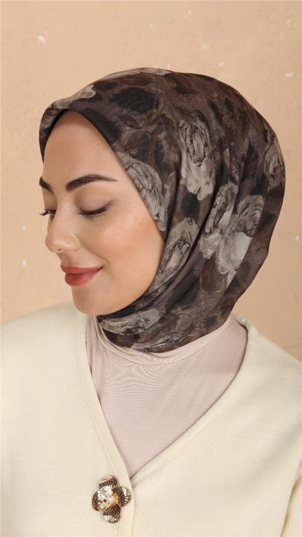 Locella Pamuklu Soft Eşarp 4527-7 Kahve 