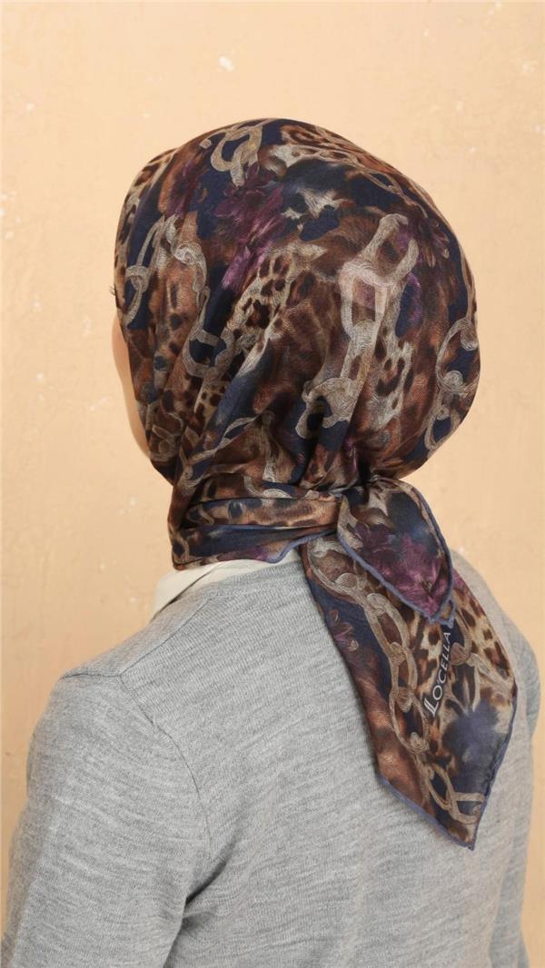 Locella Pamuklu Soft Eşarp 4529-3 Lacivert 