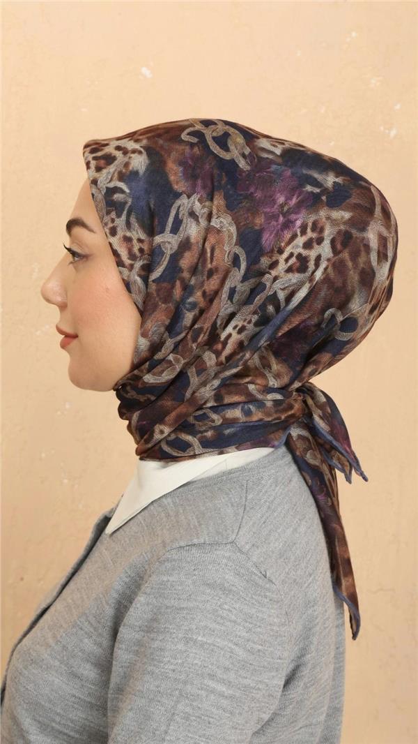 Locella Pamuklu Soft Eşarp 4529-3 Lacivert 