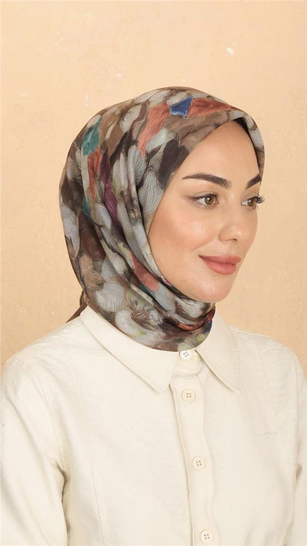 Locella Pamuklu Soft Eşarp 4530-10 Koyu Kahve 