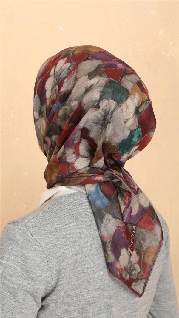 Locella Pamuklu Soft Eşarp 4530-8 Bordo 