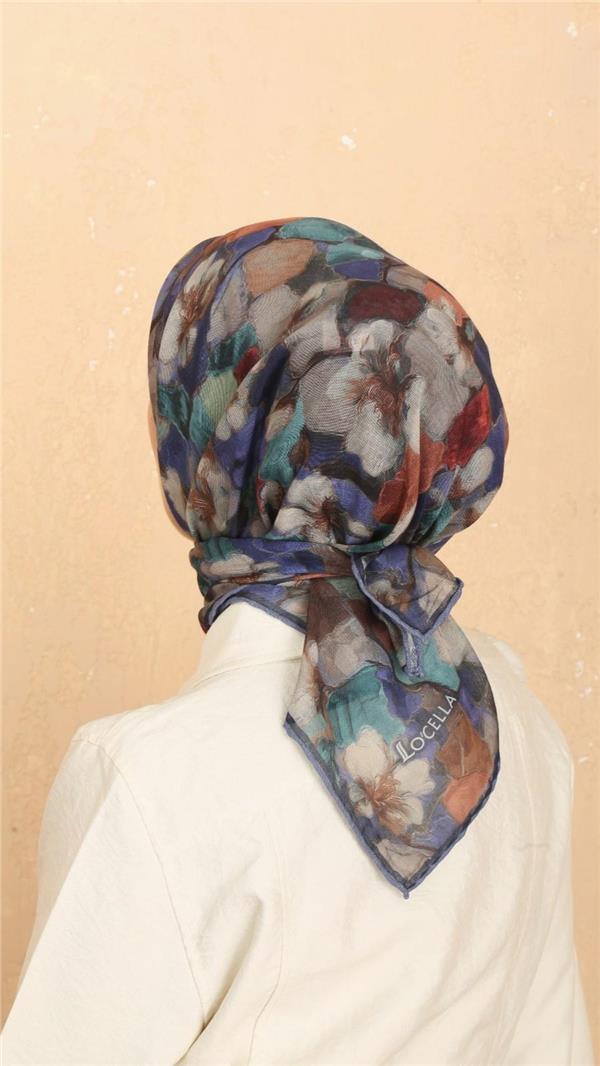 Locella Pamuklu Soft Eşarp 4530-9 Lacivert 
