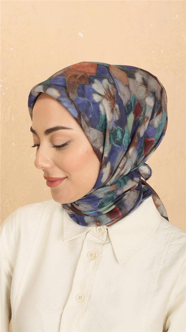 Locella Pamuklu Soft Eşarp 4530-9 Lacivert 