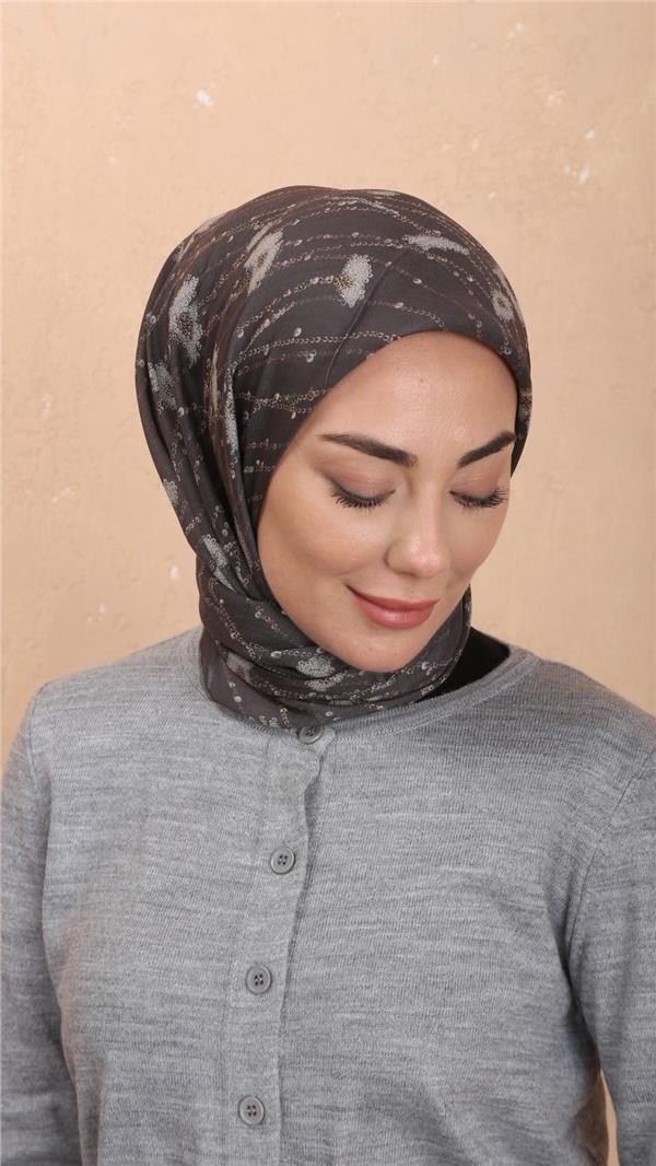 Locella Pamuklu Soft Eşarp 4531-10 Koyu Gri 