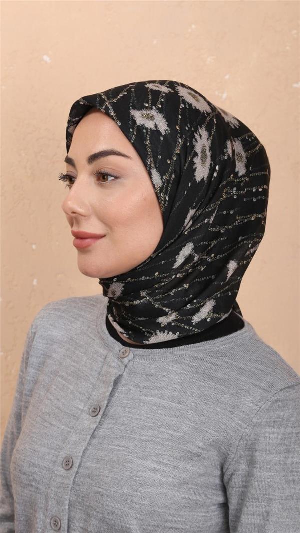 Locella Pamuklu Soft Eşarp 4531-2 Siyah 