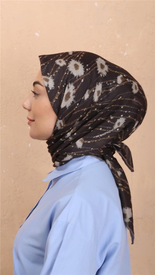 Locella Pamuklu Soft Eşarp 4531-3 Acı Kahve 