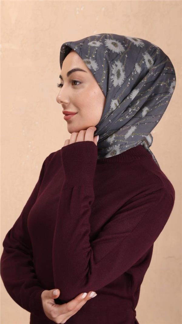 Locella Pamuklu Soft Eşarp 4531-5 Gri 