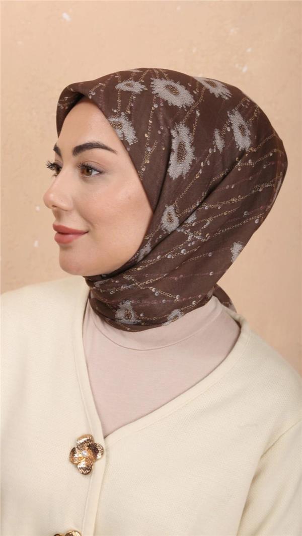 Locella Pamuklu Soft Eşarp 4531-6 Kahve 
