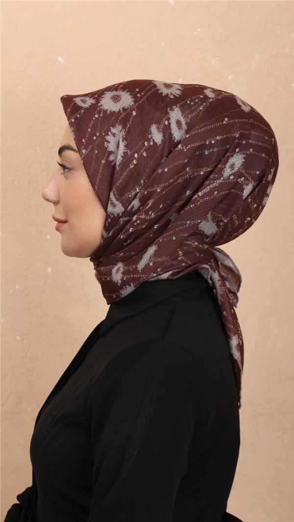 Locella Pamuklu Soft Eşarp 4531-7 Bordo 