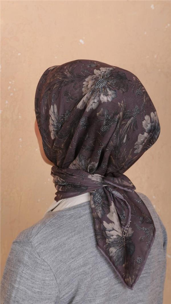 Locella Pamuklu Soft Eşarp 4532-7 Kakao 