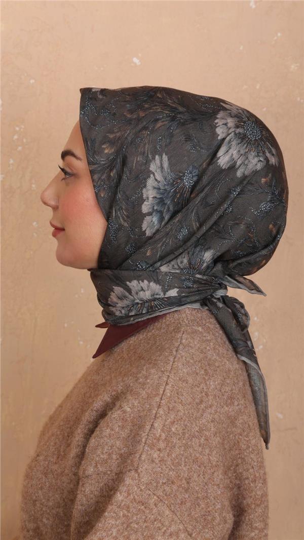 Locella Pamuklu Soft Eşarp 4532-8 Koyu Yeşil 