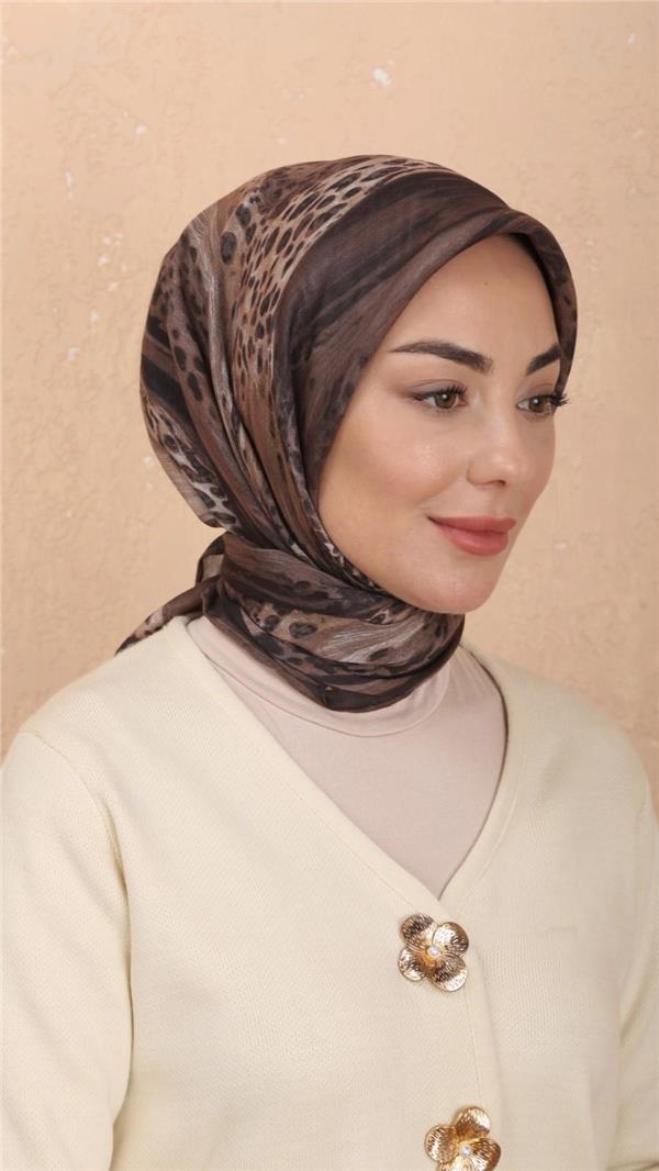 Locella Pamuklu Soft Eşarp 4534-1 Kahve 