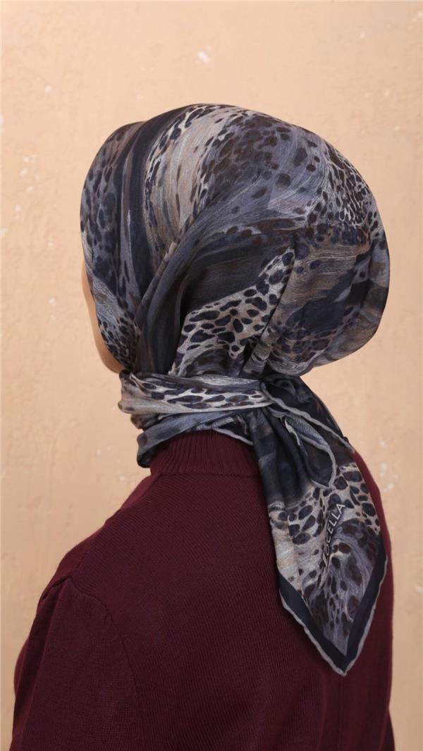 Locella Pamuklu Soft Eşarp 4534-2 Lacivert 