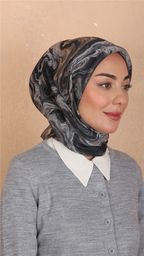 Locella Pamuklu Soft Eşarp 4535-1 Siyah 