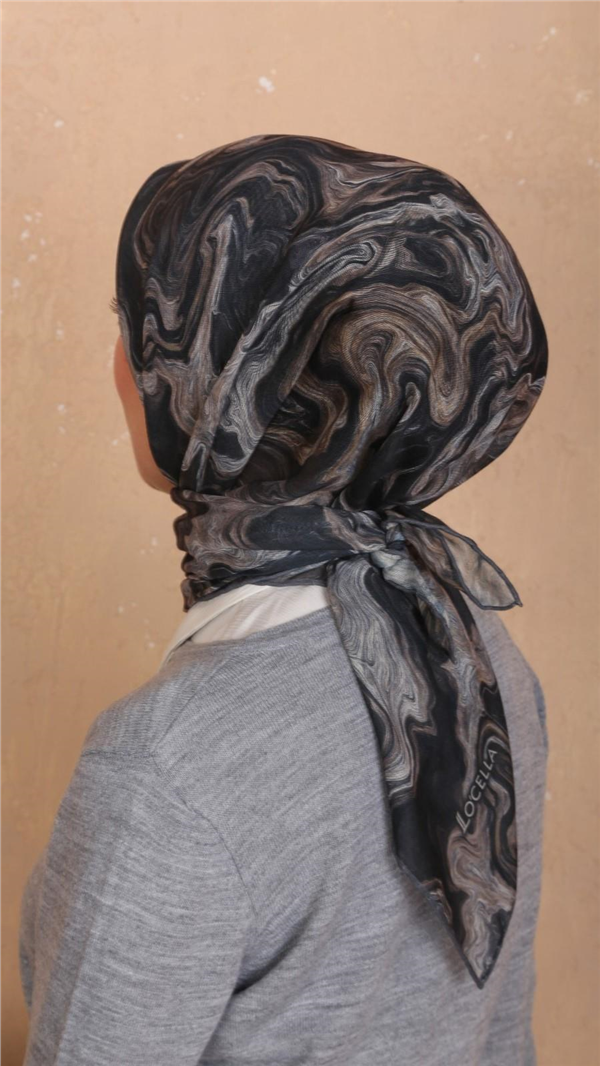Locella Pamuklu Soft Eşarp 4535-1 Siyah 
