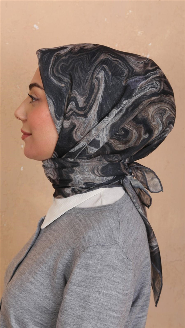 Locella Pamuklu Soft Eşarp 4535-1 Siyah 