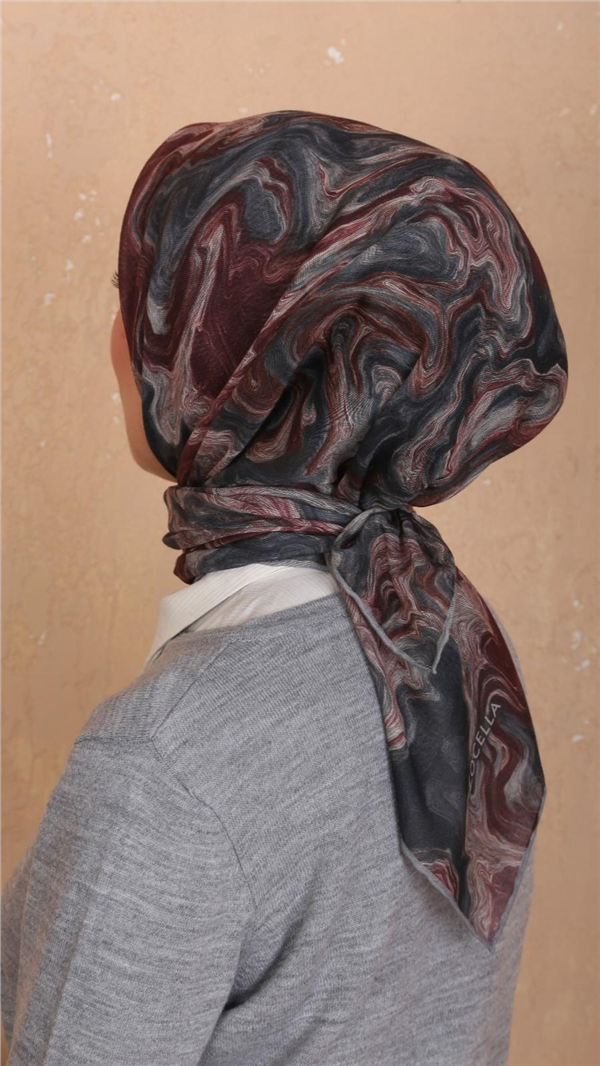 Locella Pamuklu Soft Eşarp 4535-10 Antrasit-Vizon 