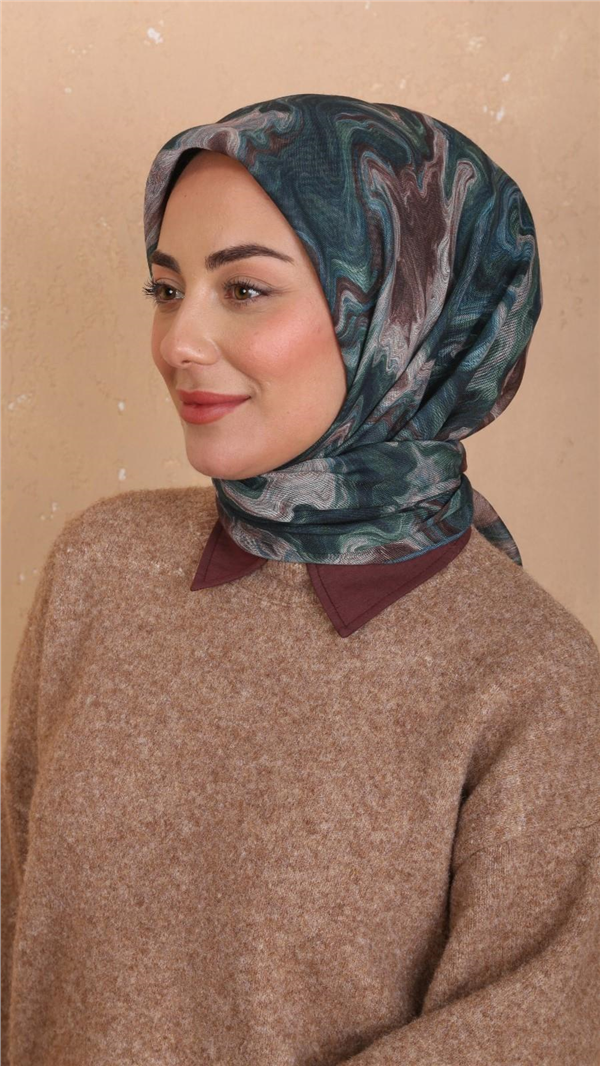 Locella Pamuklu Soft Eşarp 4535-6 Zümrüt 