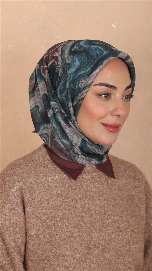 Locella Pamuklu Soft Eşarp 4535-6 Zümrüt 