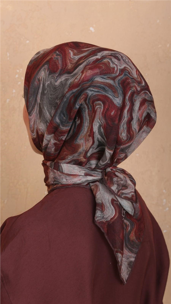 Locella Pamuklu Soft Eşarp 4535-7 Bordo
