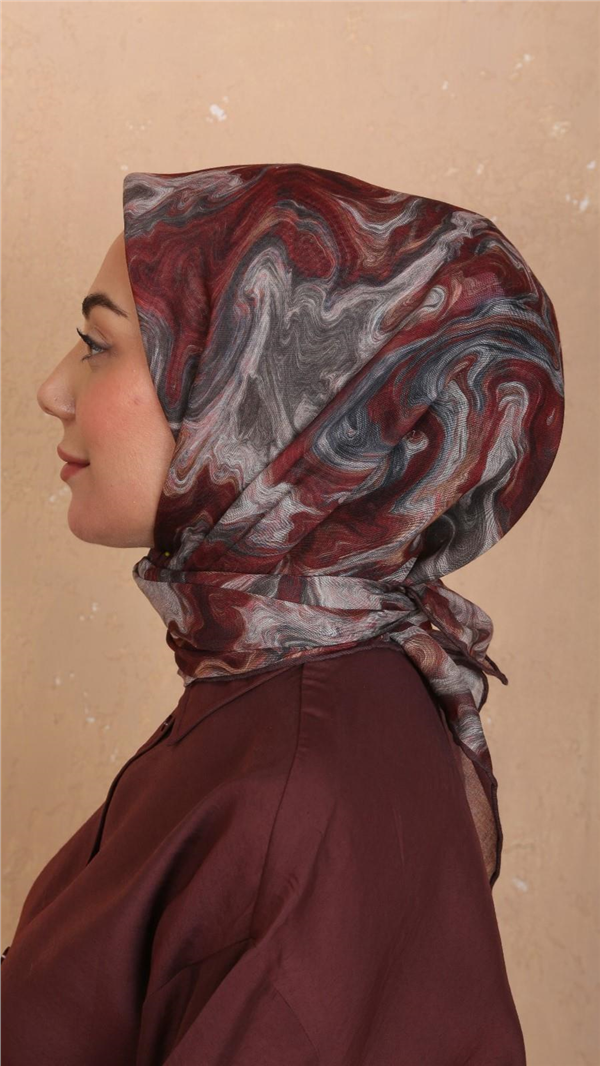 Locella Pamuklu Soft Eşarp 4535-7 Bordo