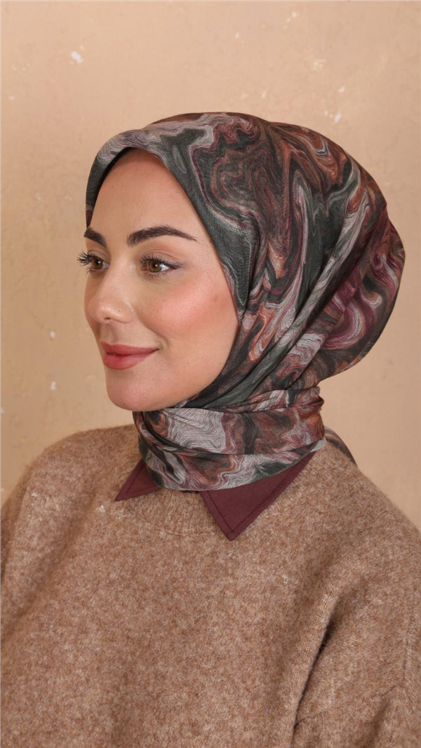 Locella Pamuklu Soft Eşarp 4535-8 Yeşil 
