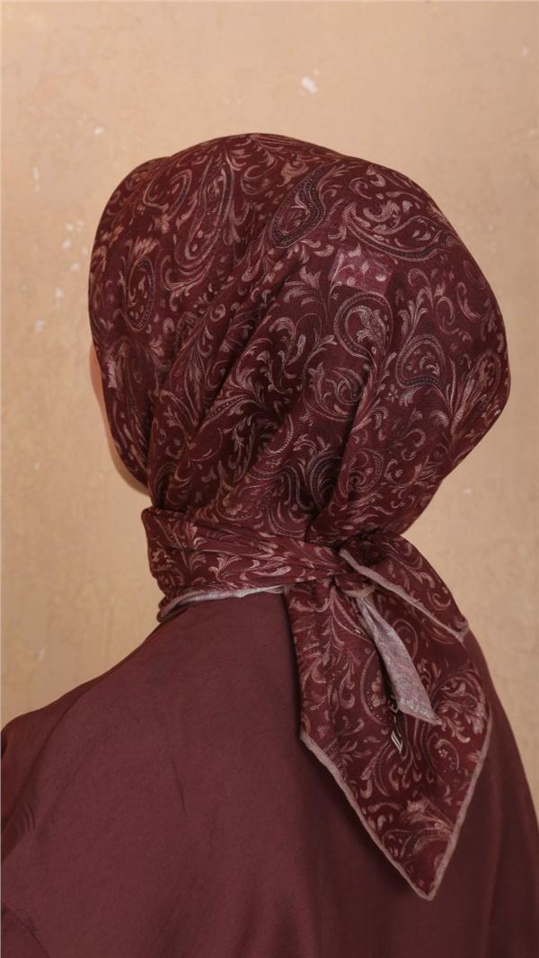 Locella Pamuklu Soft Eşarp 4536-1 Bordo 