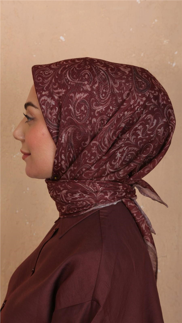 Locella Pamuklu Soft Eşarp 4536-1 Bordo 