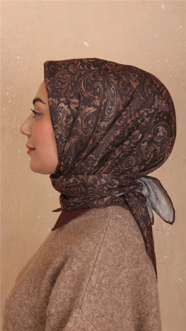Locella Pamuklu Soft Eşarp 4536-10 Kahve 